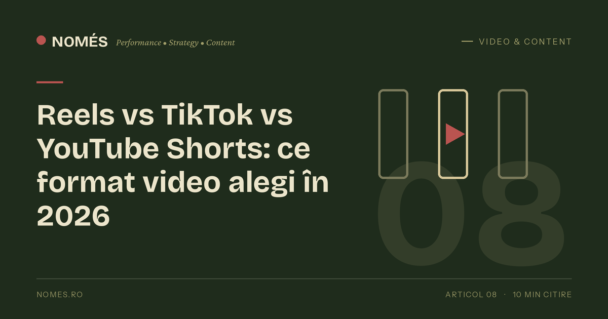 Reels vs TikTok vs YouTube Shorts: ce format video alegi în 2026